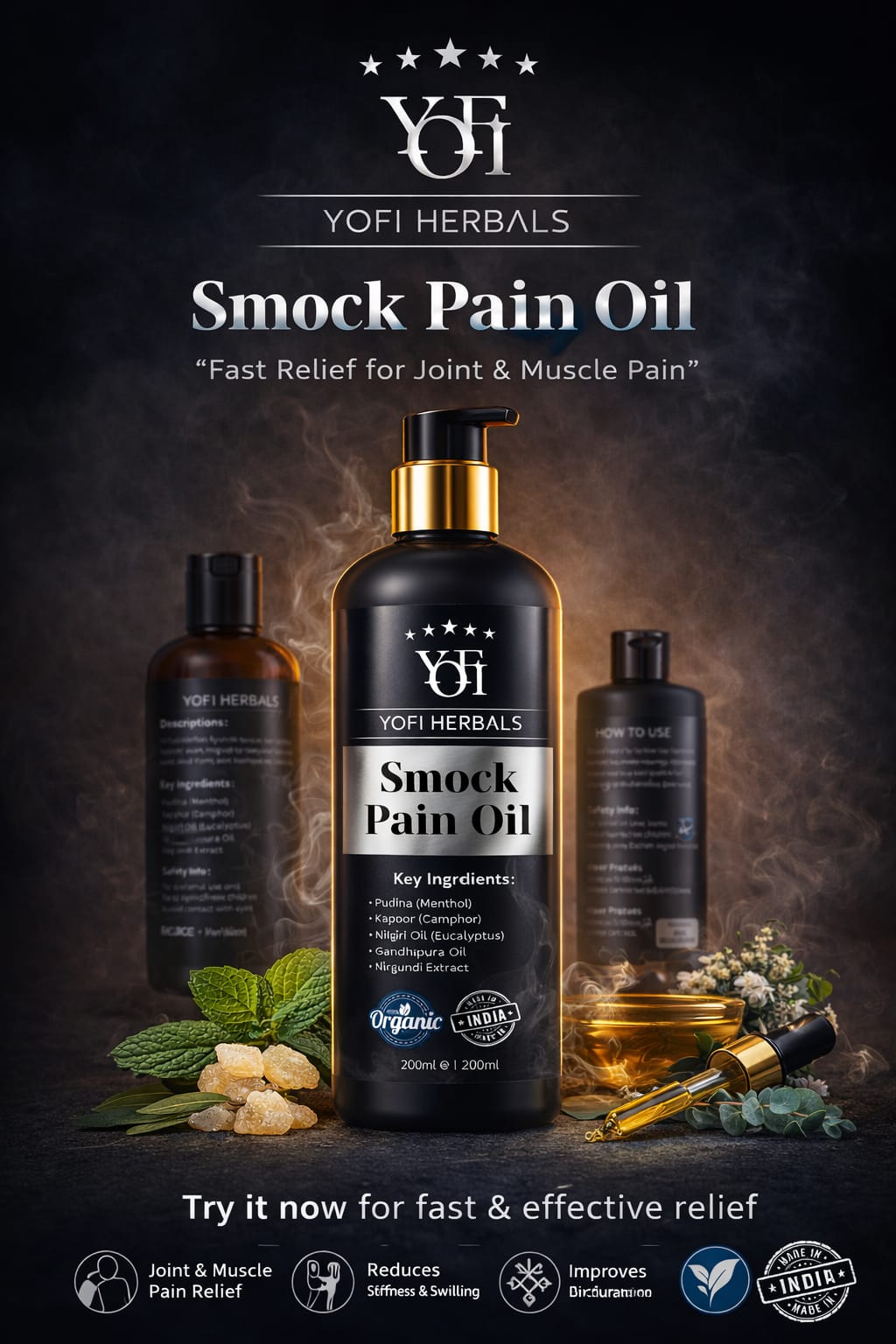 YOFI Smoke Relief pain Oil – Soothing Natural Skin Therapy
