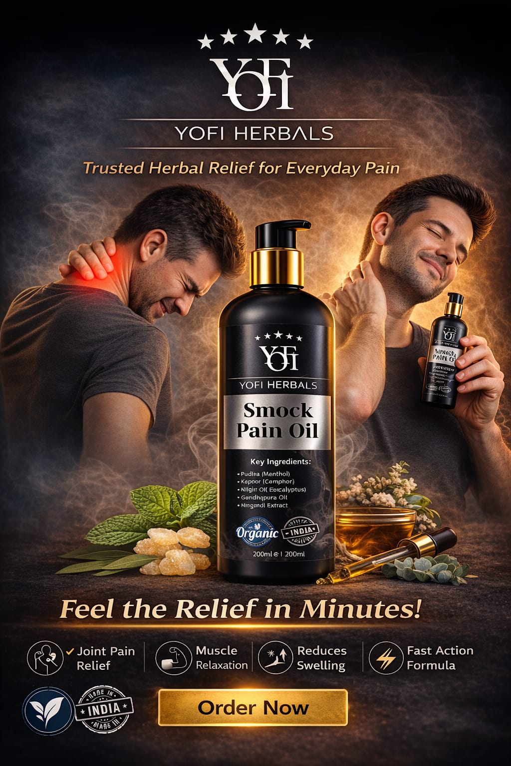 YOFI Smoke Relief pain Oil – Soothing Natural Skin Therapy